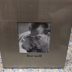 Live Well Silver Photo Frame NEW